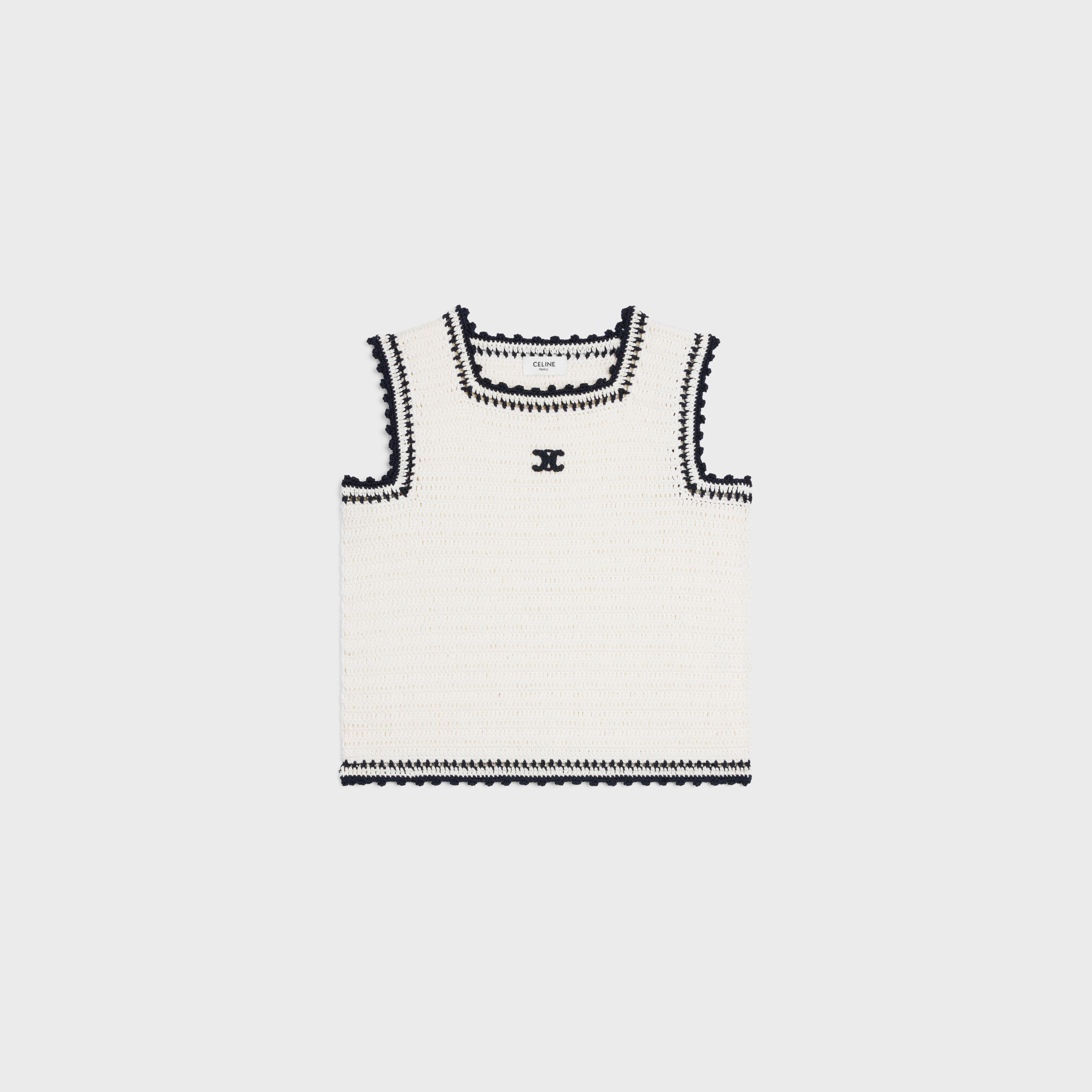 top IN cotton crochet - WHITE | CELINE